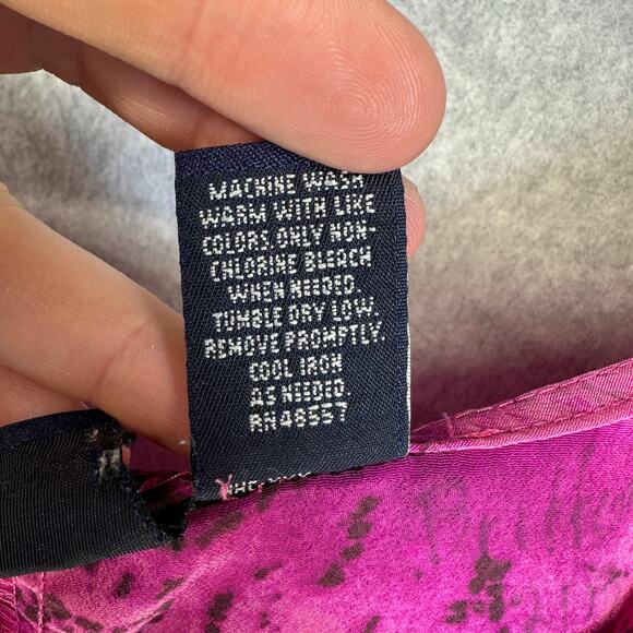 Hillard & Hanson Dress Womens Size 16 Purple 100% Polyester Short Sleeve Shift - Picture 5 of 8